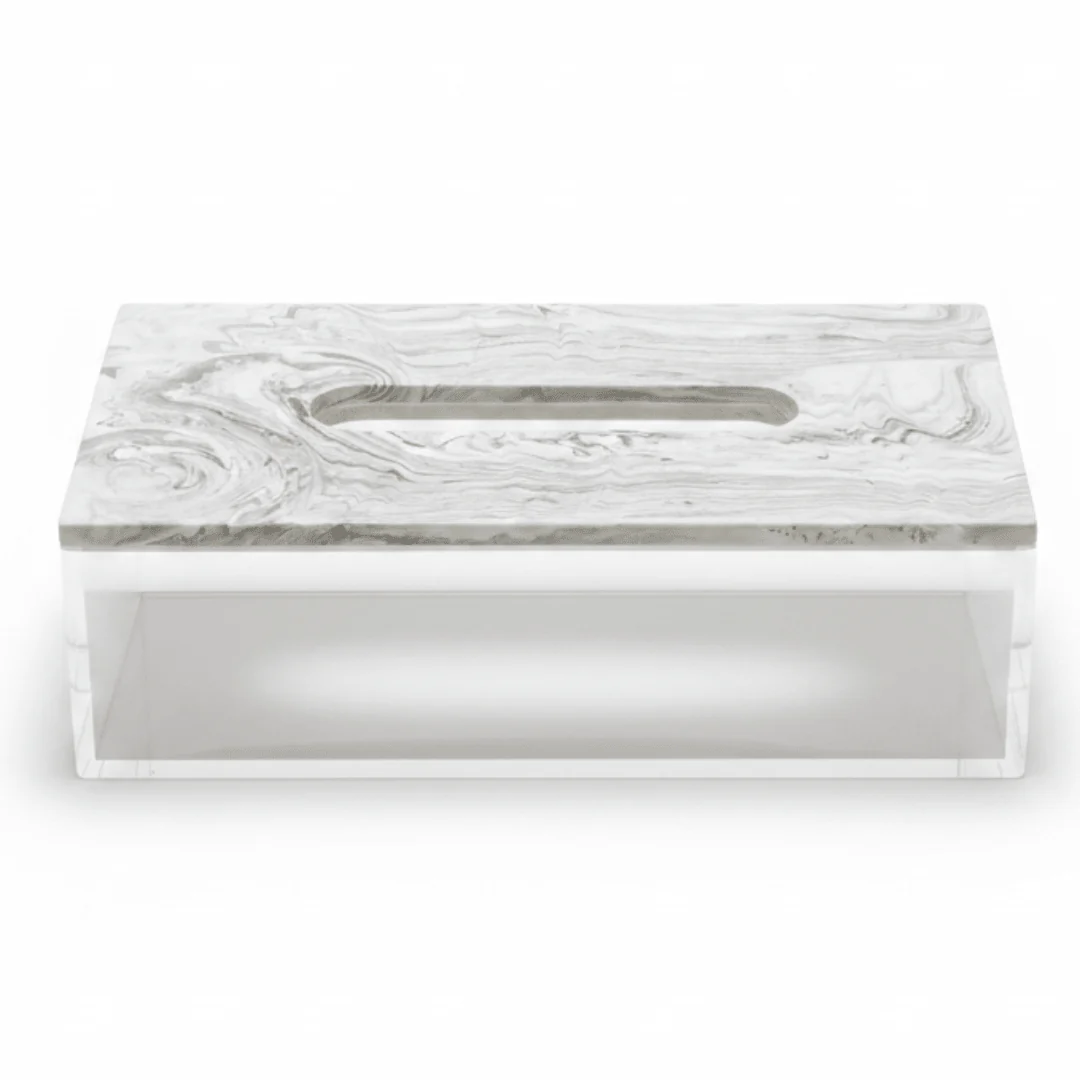 Premium Acrylic Tissue Storage Box with Pop-Up Lid and Elegant Modern Design – Decorative Tissue Holder for Home & Office 22×12 cm