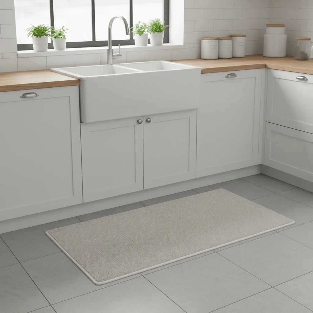 Premium Soft Texture Rectangle Door Mat | Non-Slip Entrance Rug for Home & Office | Beige | 80 × 45 cm - Image 3
