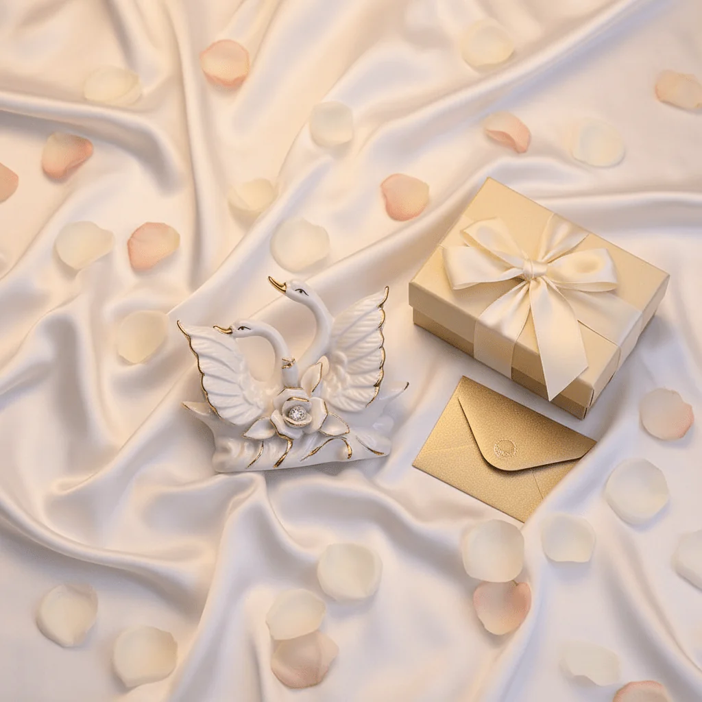 Premium White Ceramic Swan Decorative Showpiece with Floral Design for Elegant Table Styling – – 12×10cm - Image 3