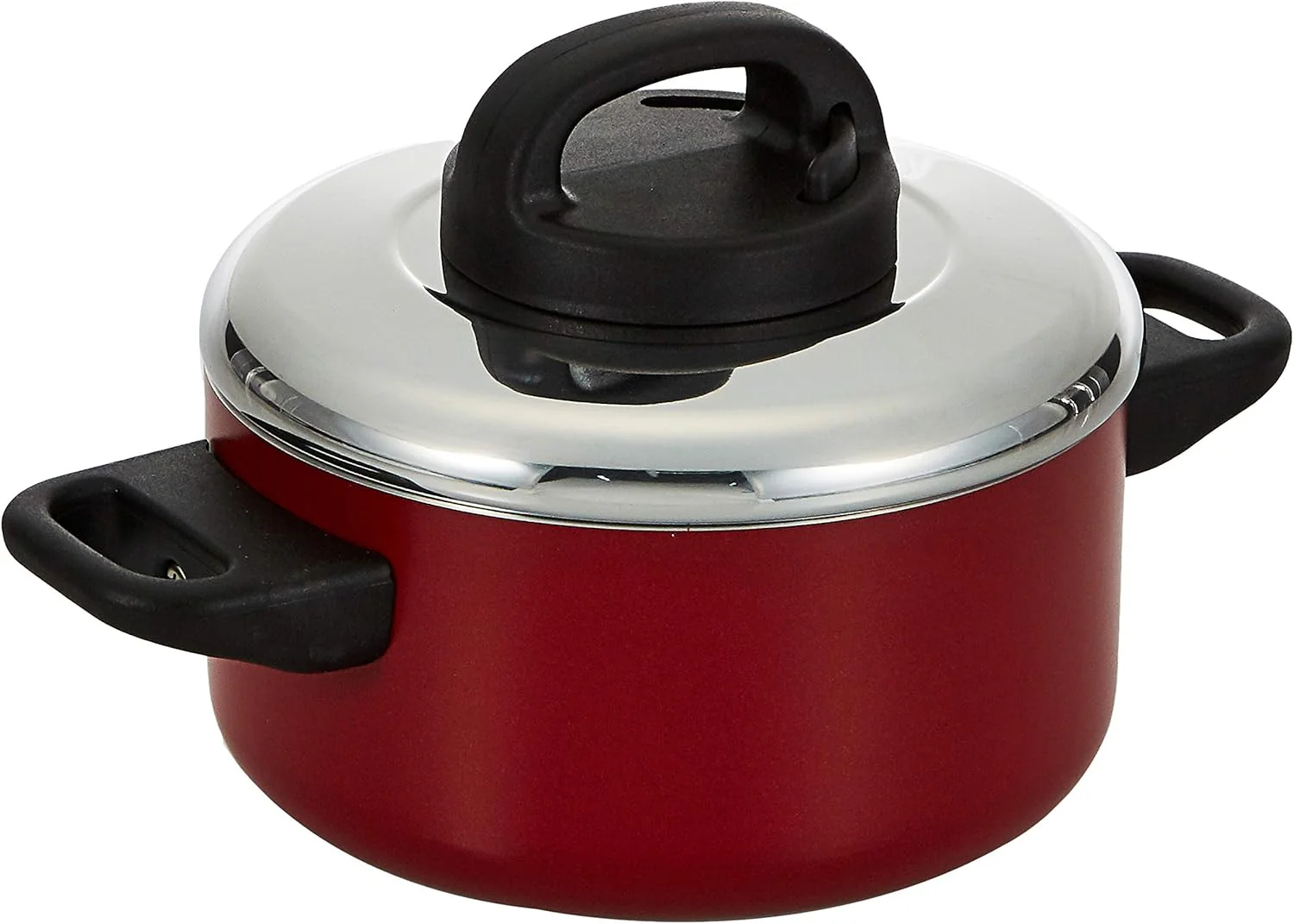 Prestige Classique 18cm Non-Stick Casserole (1.9L) – 3X Ultra Tough with Steel Lid, Red (PR21542)