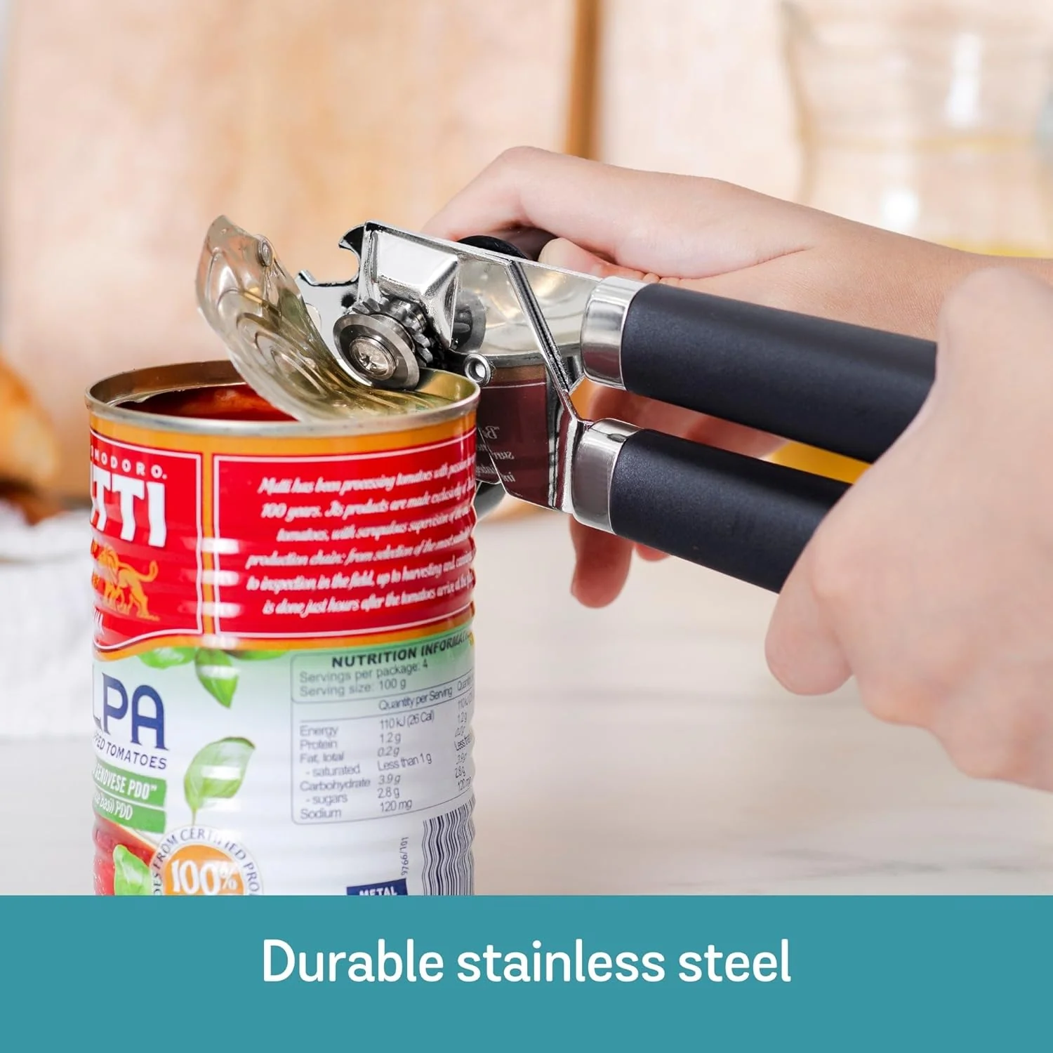 Prestige Easy Prep Can Opener | Ergonomic Soft-Grip Handles | Stainless Steel Cutting Wheel | PR49292 - Image 3