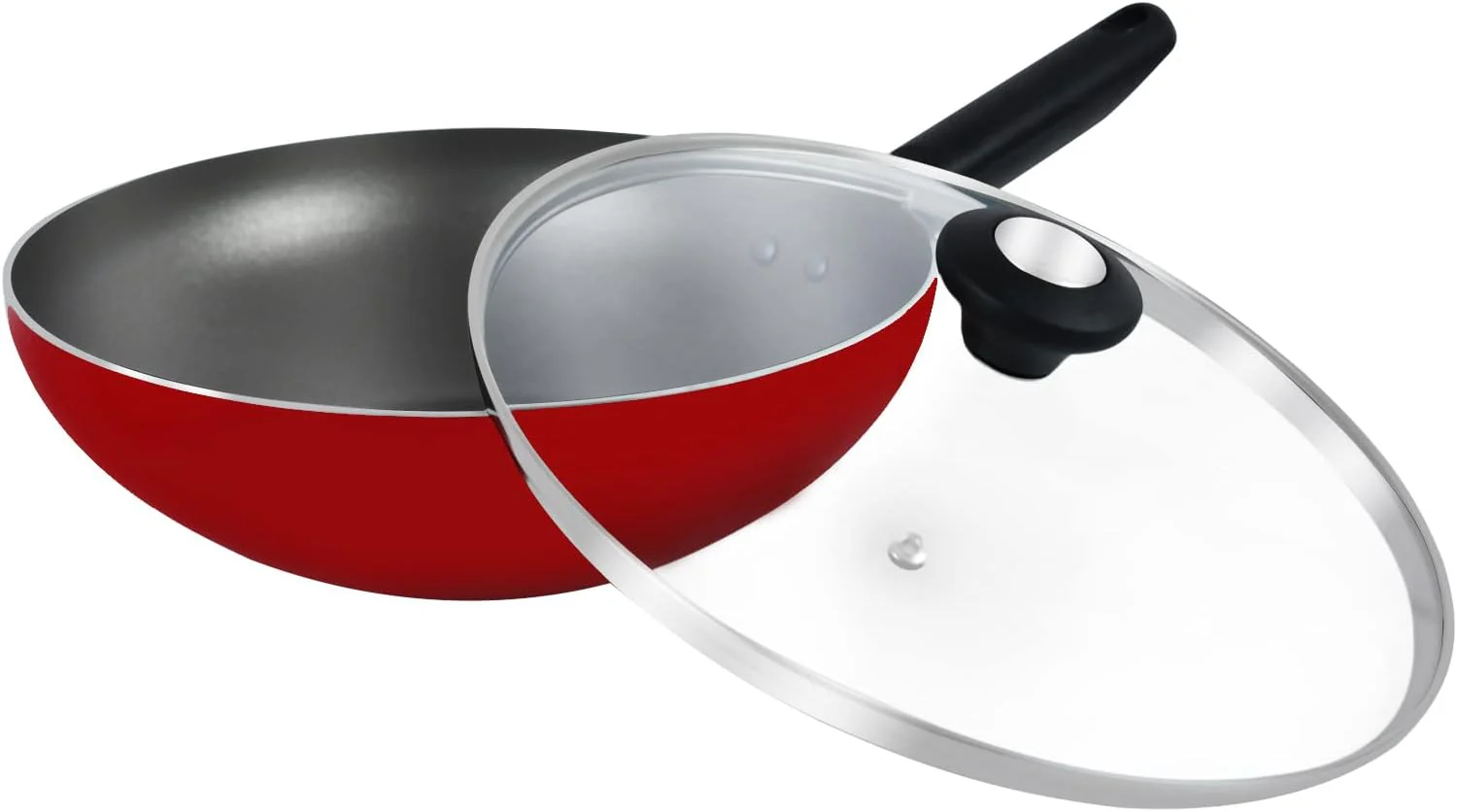 Prestige Red 26 cm Classique Covered Wok, PR20978 - Image 5