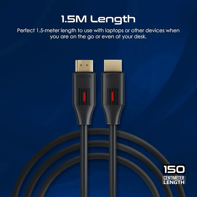 PROMATE HDMI 2.0 Cable, 4K@60Hz HDMI to HDMI Slim 1.5 meter Cable, 18 Gbps Bandwidth, ProLink4K60-150 - Image 3