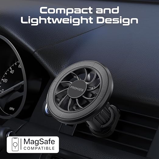 PROMATE Magnetic Car Mount, Universal Magnetic Ring AC Vent Mount Holder with N52 Powerful Magnets, 360 Degree Rotation, Multi-Angle Support, ClipMount - Image 6