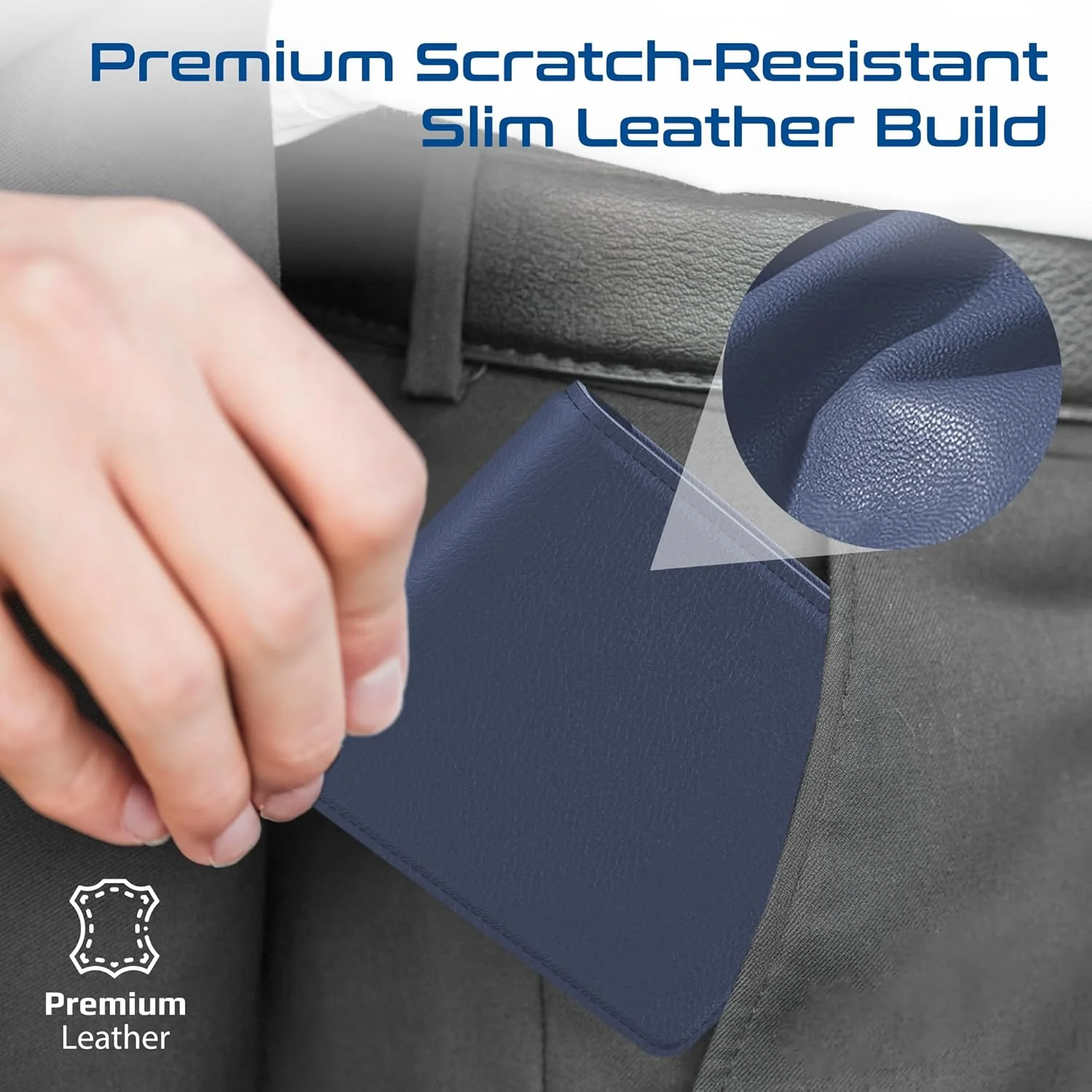 Promate ProWallet Anti-Loss Leather Wallet with Apple Find My, Wireless Charging, RFID Protection, Built-in Speaker, Bluetooth 5.2, Slim Design, SIM/MicroSD Slots, 6 Month Battery Life - Image 6
