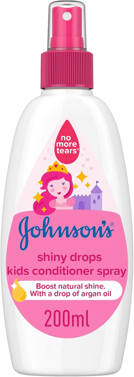 Johnson's Shiny Drops Kids Conditioner Spray 200ml – No More Tears Formula