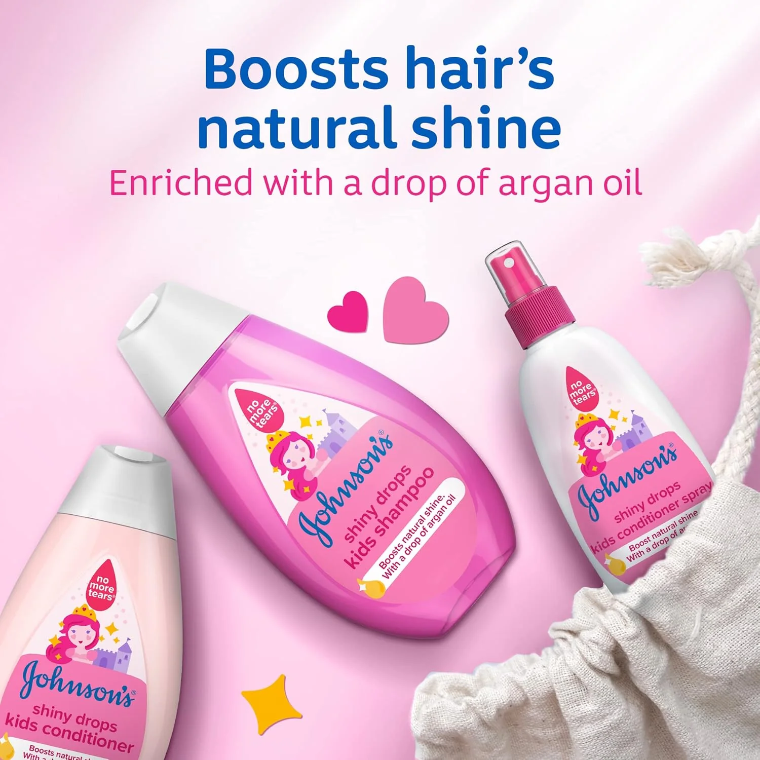 Johnson's Shiny Drops Kids Conditioner Spray 200ml – No More Tears Formula - Image 2