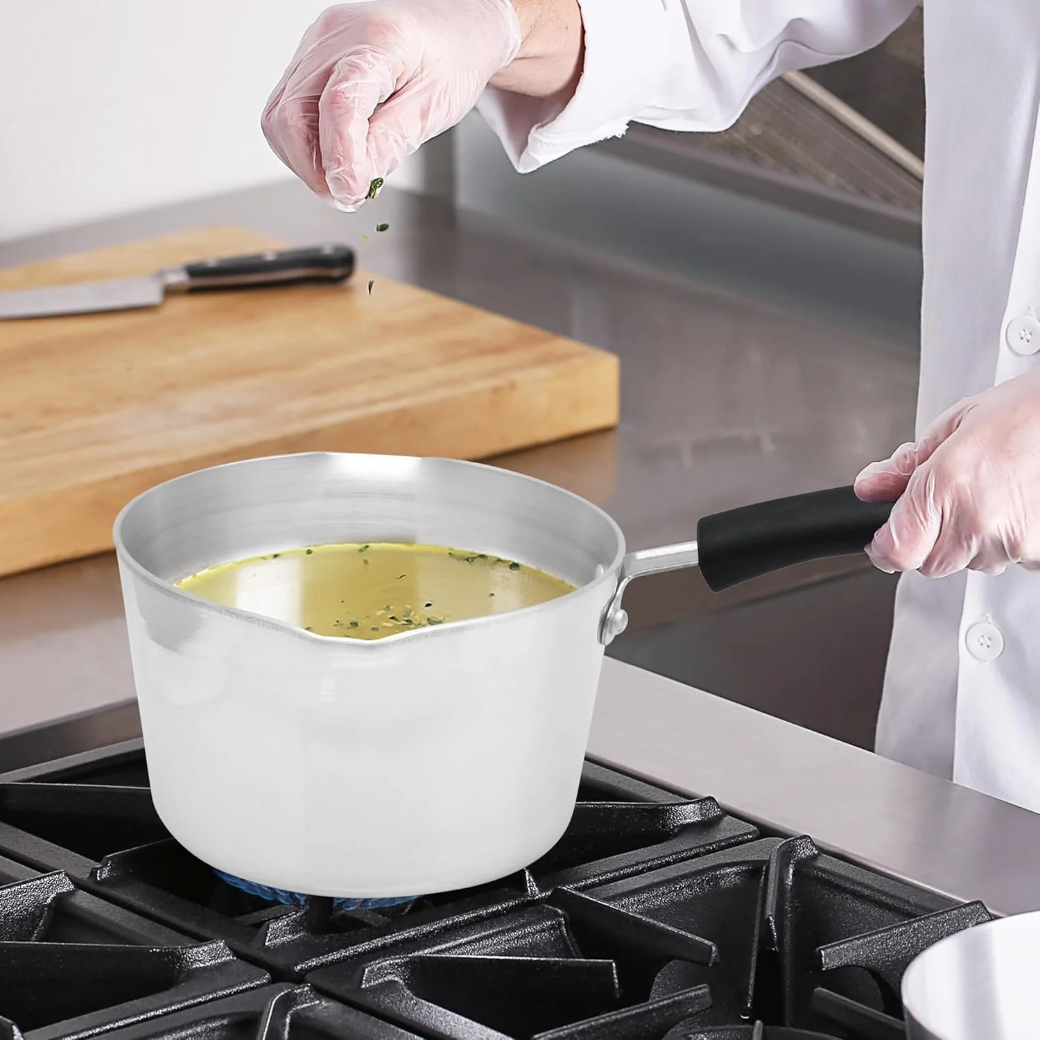 Raj Aluminum Saucepan with Handle KMP00M, Tea Pan Rice Pan Sauce Pan Milk Pan Coffee Pan-16CM-(Medium) - Image 3