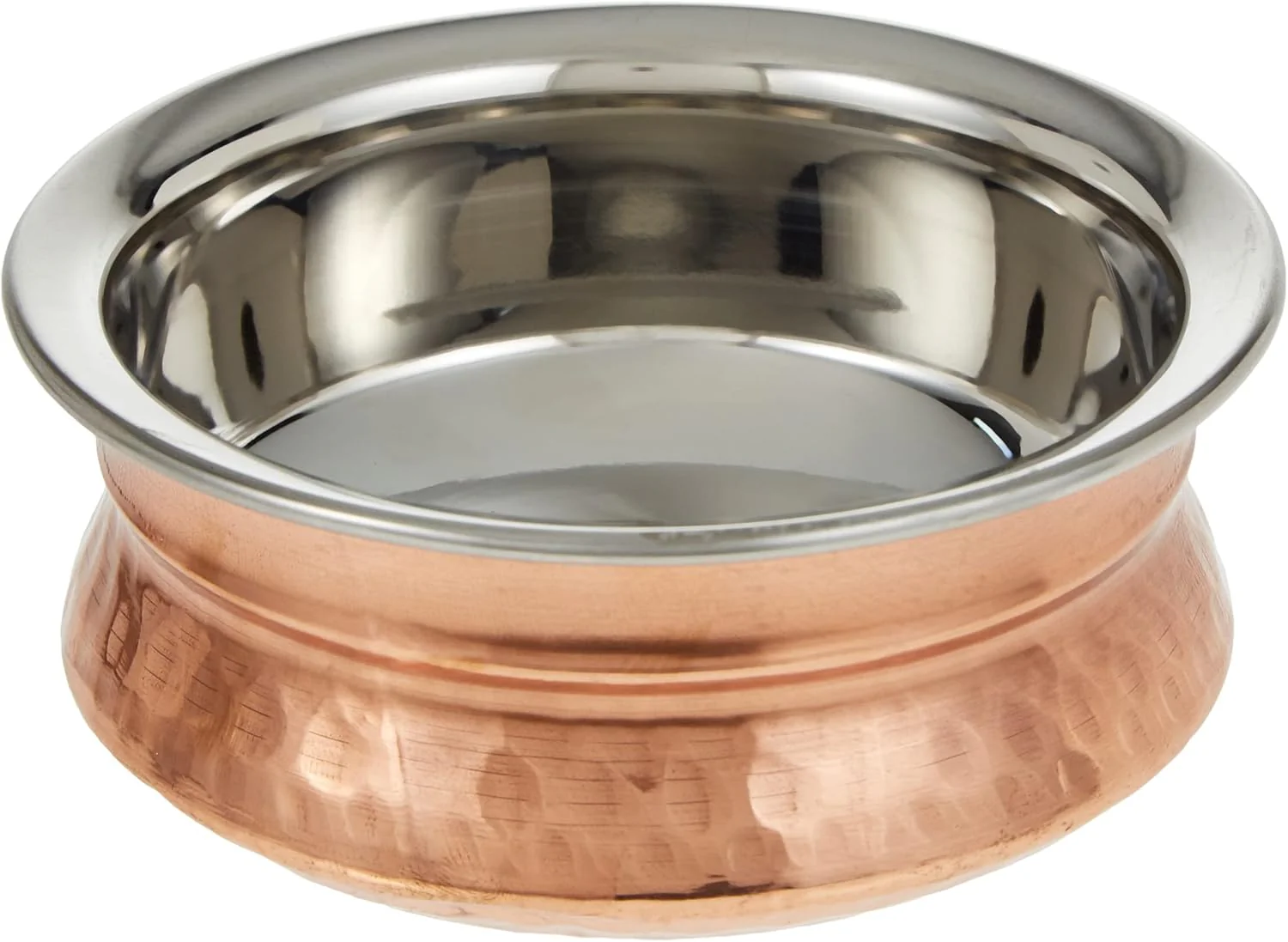 Raj Copper Handi Serving Bowl Without Lid Copper TCH001 Curry Bowl Briyani Bowl-13CM