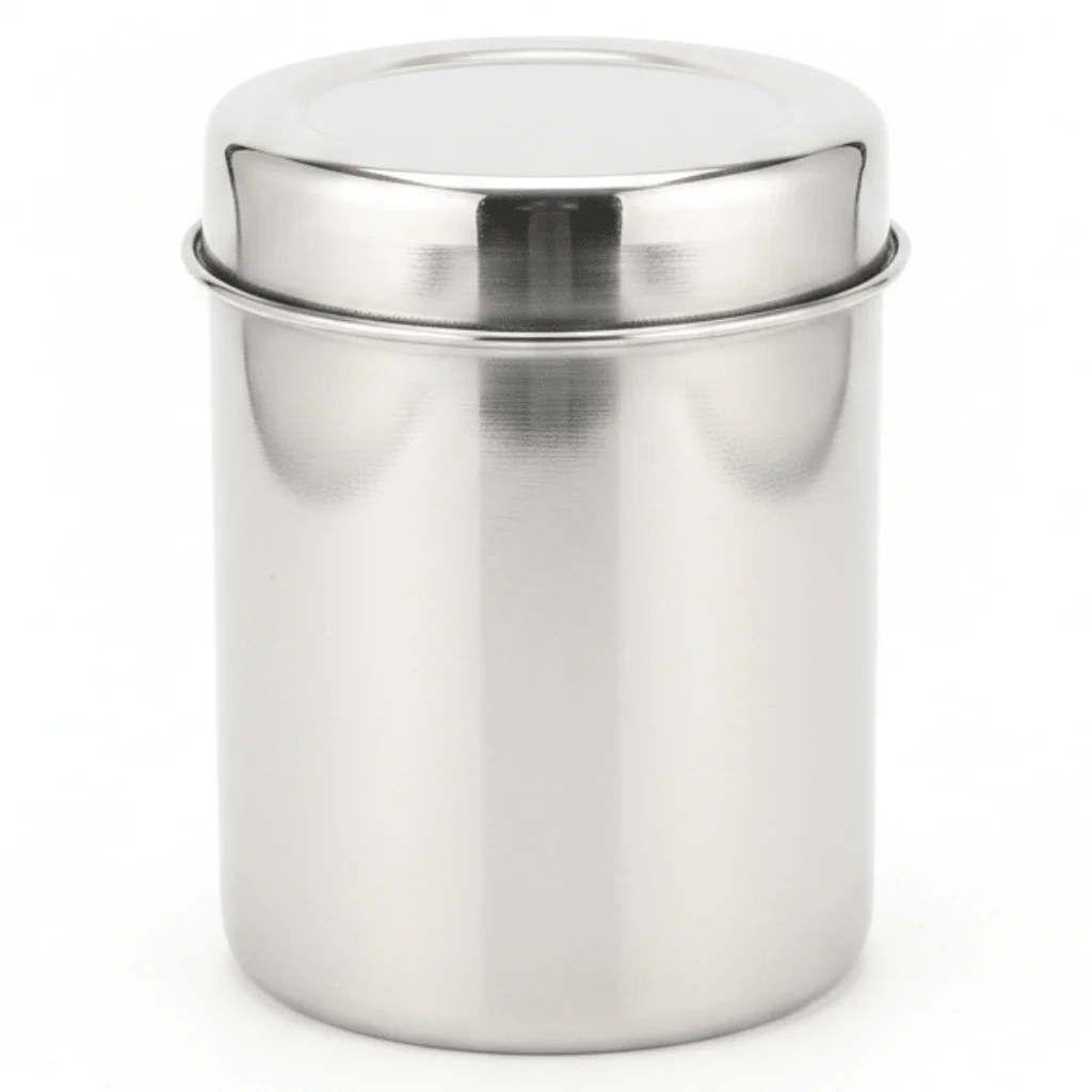 Raj Stainless Steel Dabba Container with Lid – 15×11 cm