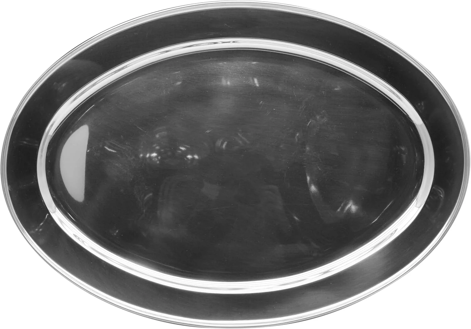 Raj Stainless Steel Oval Serving Tray OT0060, Rice Plate Salad Plate Side Plate Platter Serving Plate-60CM - Image 4