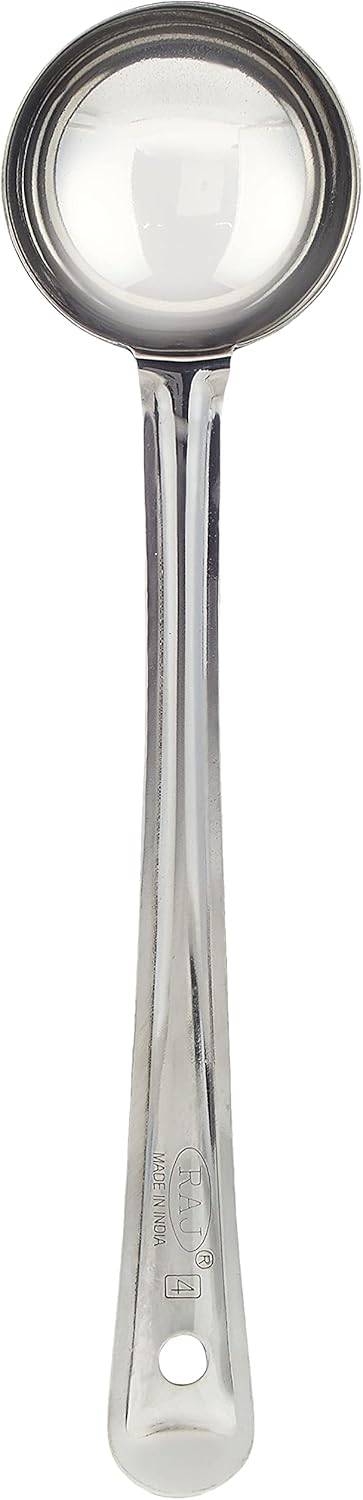 Raj Steel Flare Laddle , 30 CM , Silver, FL0004, Curry Server , Soup Server , Milk Laddle , Serving Spoon - Image 3