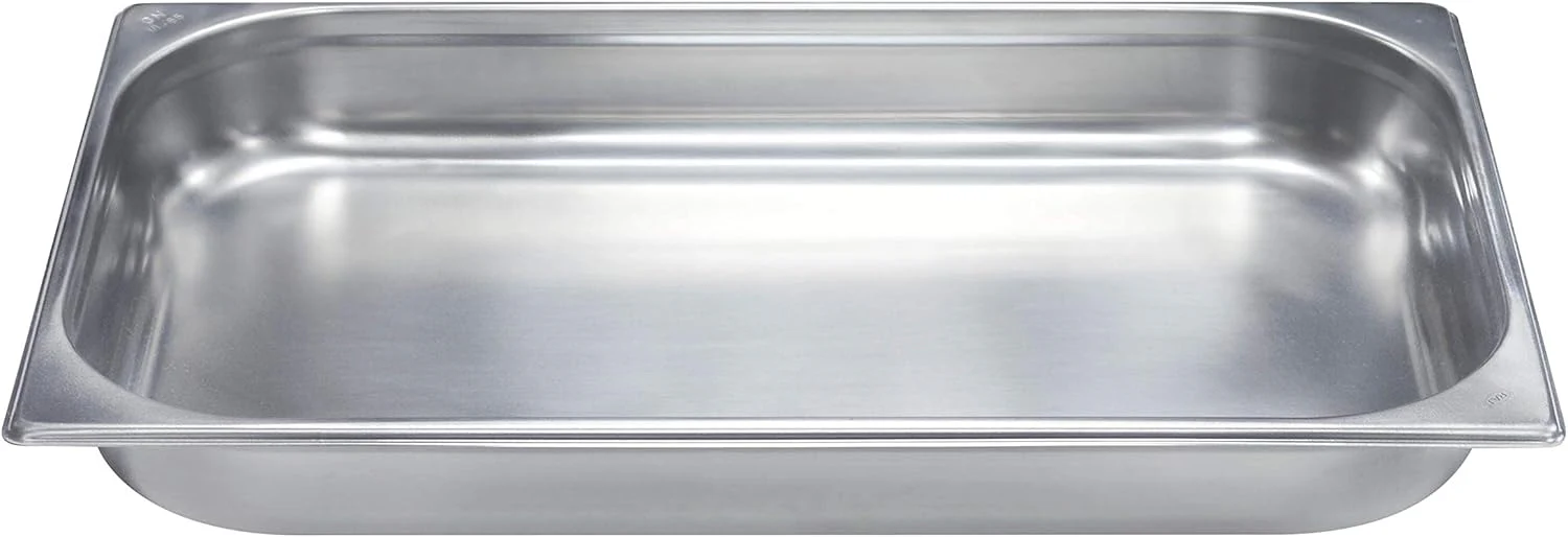 Raj Steel GN Gastronorm Pan, Silver CS5702 - Catering Pan, Food Warmer, Storage Container-53cmX32.5cmX6.5cm