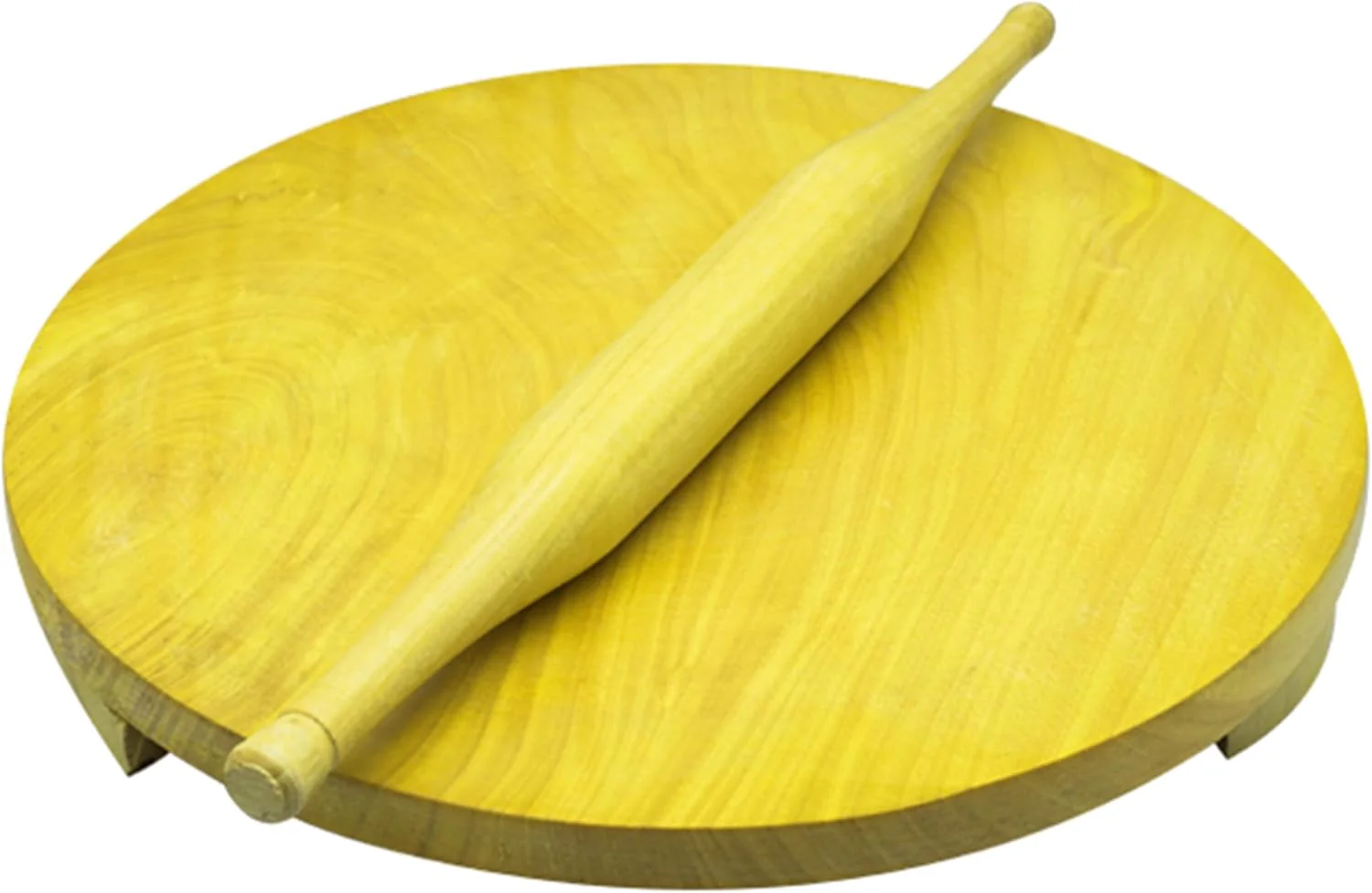 Raj Wooden Rolling Pin and Board Set Wooden WCB012 Chakla Belan Roti Roller Chapati Maker, Roti Maker, Tortilla Roller-12Inch