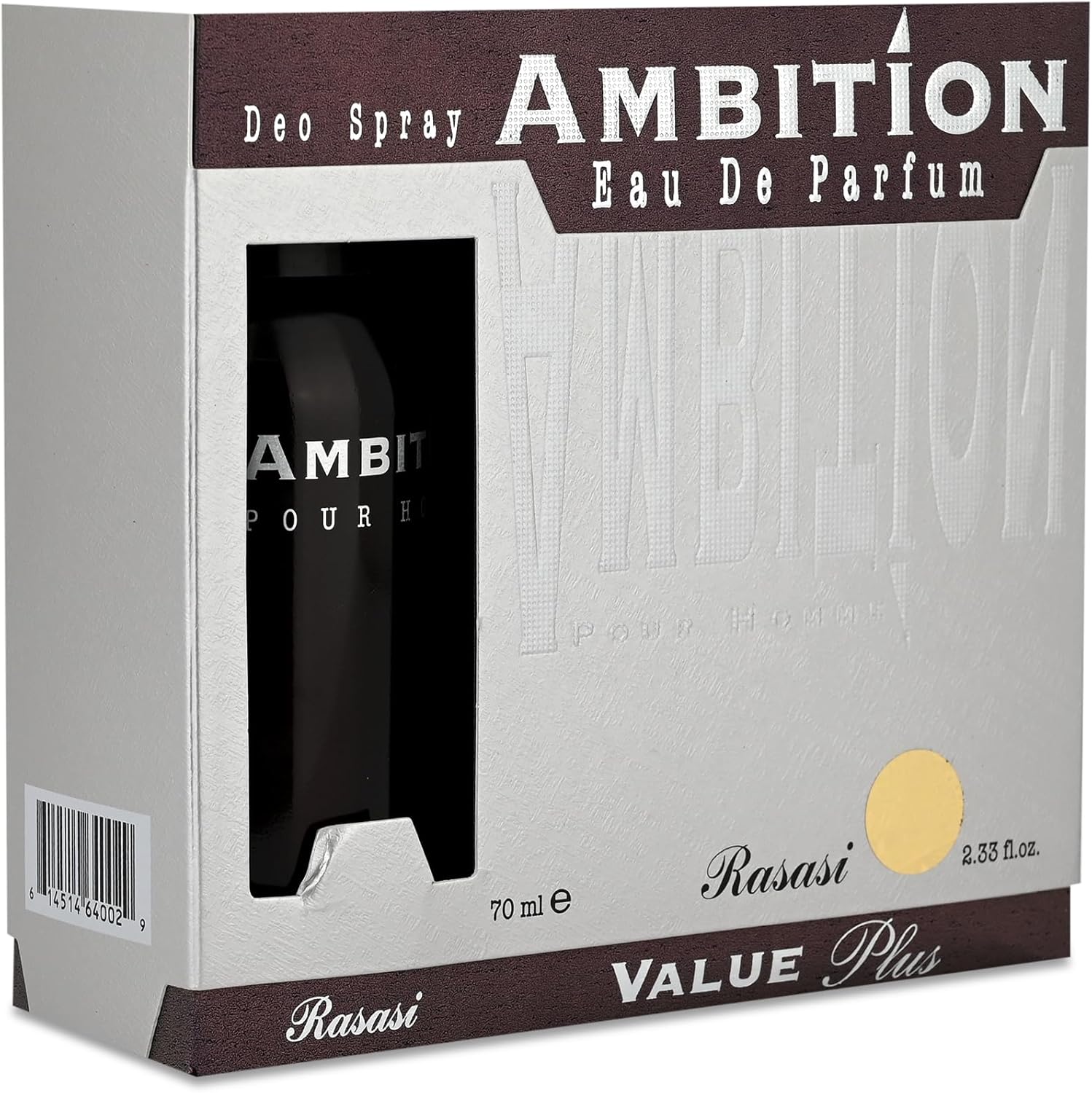 Rasasi Ambition Pour Homme EDP Deodorant-70ML+150ML - Image 5