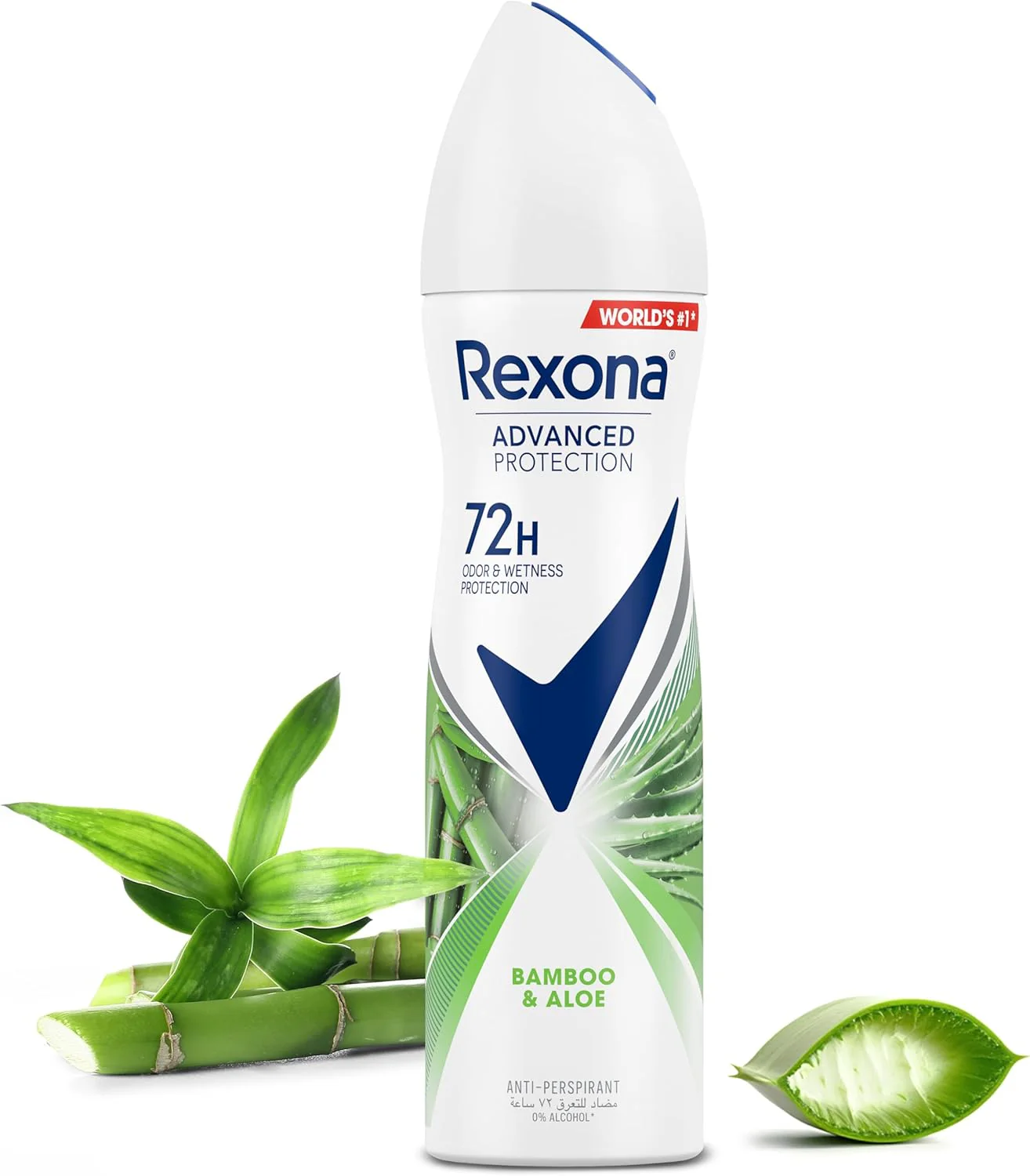 Rexona Women Antiperspirant Deodorant Spray, 72 Hour Sweat and odor protection Bamboo and Aloe, with MotionSense Technology-150ML - Image 2