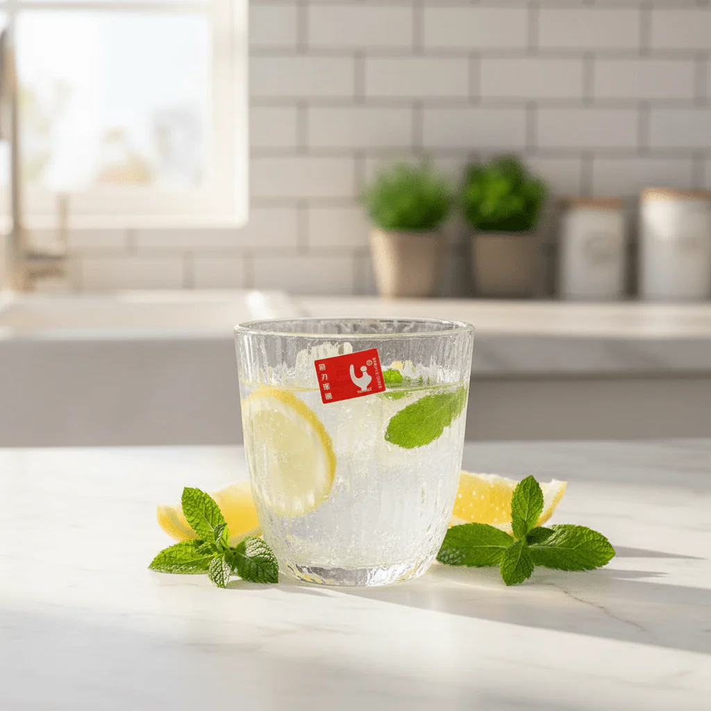 Ribbed Clear Glass Tumbler 250ml - Image 2