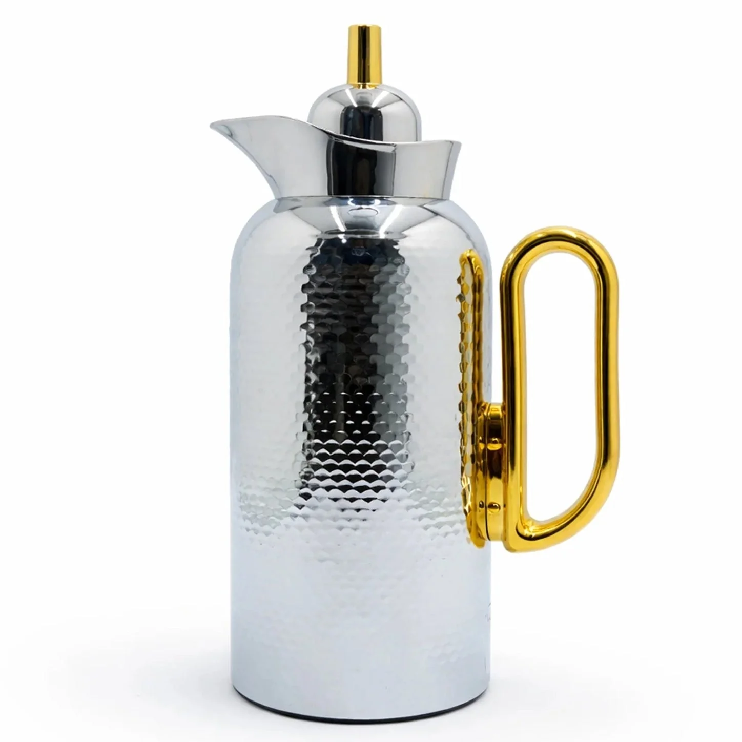 Ripple Insulated Vacuum Flask, 1 Liter, Gold with Silver Accents