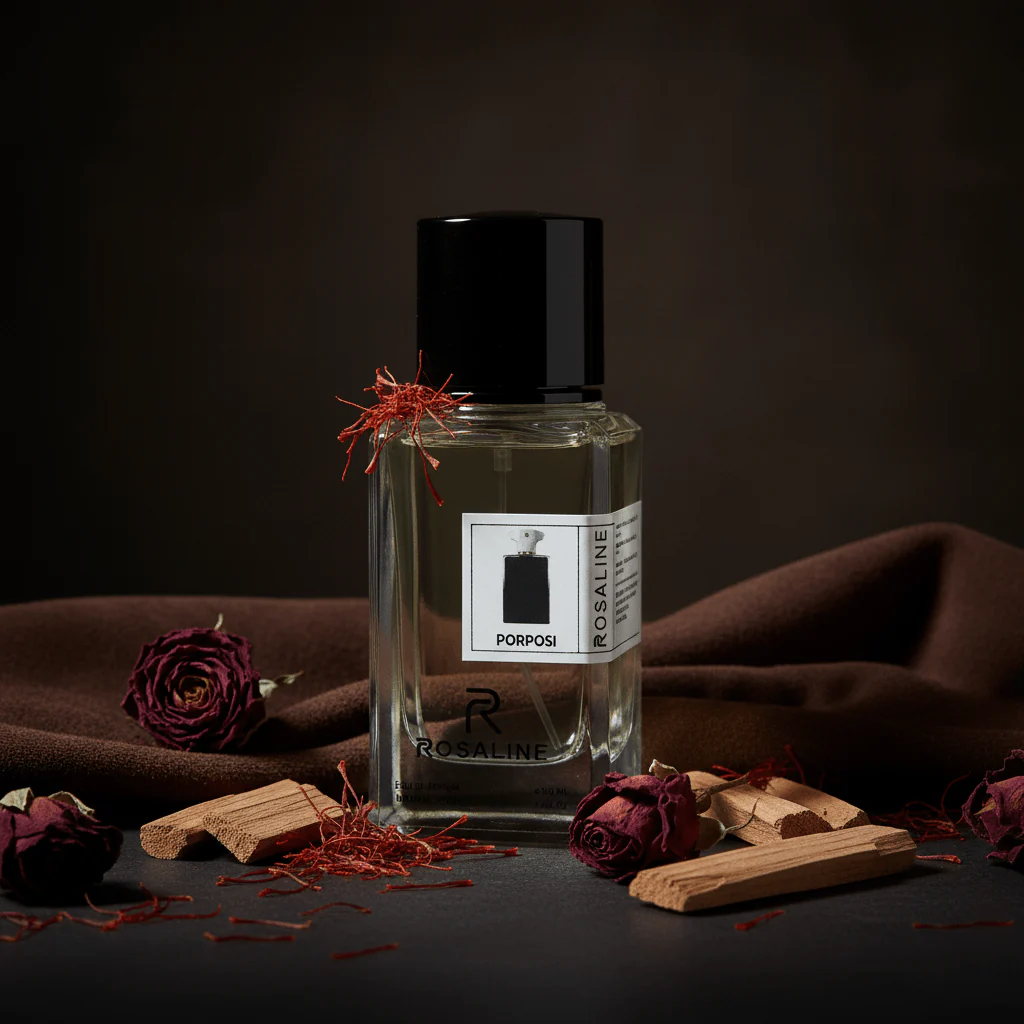 Rosaline Porposi Eau de Parfum 100ml | Luxury Fragrance for Men & Women | Frankincense, Saffron & Rose | Long-Lasting Natural Spray | Inspired Version | - Image 4