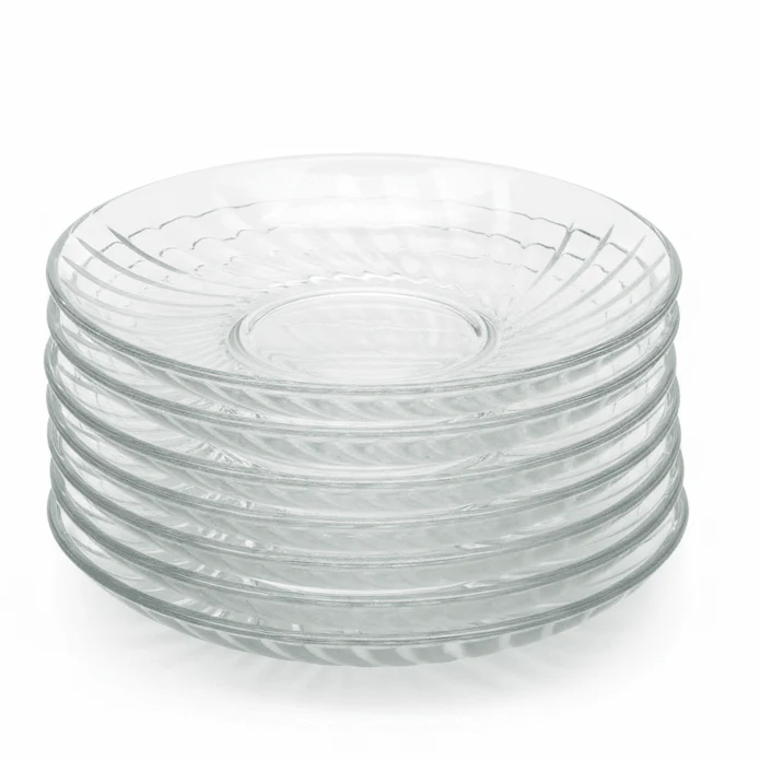 Rosella Plain White Saucers for Tea Cups & Coffee Cups – Durable Ceramic Saucer Set of 6