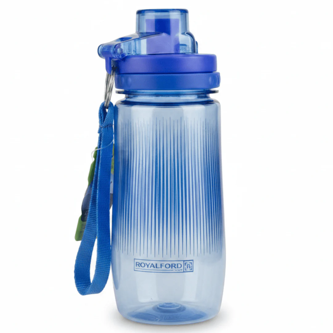 Royal Ford Blue Reusable Plastic Water Bottle for Everyday Use – 600 ml