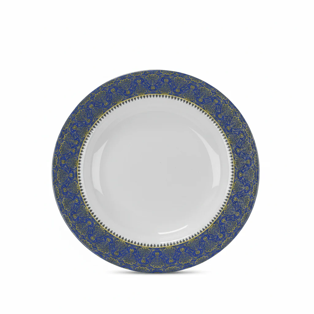 Royalford 20-Piece Melamine Ware Dinner Set – RF7437 | Blue Mandala Design - Image 2