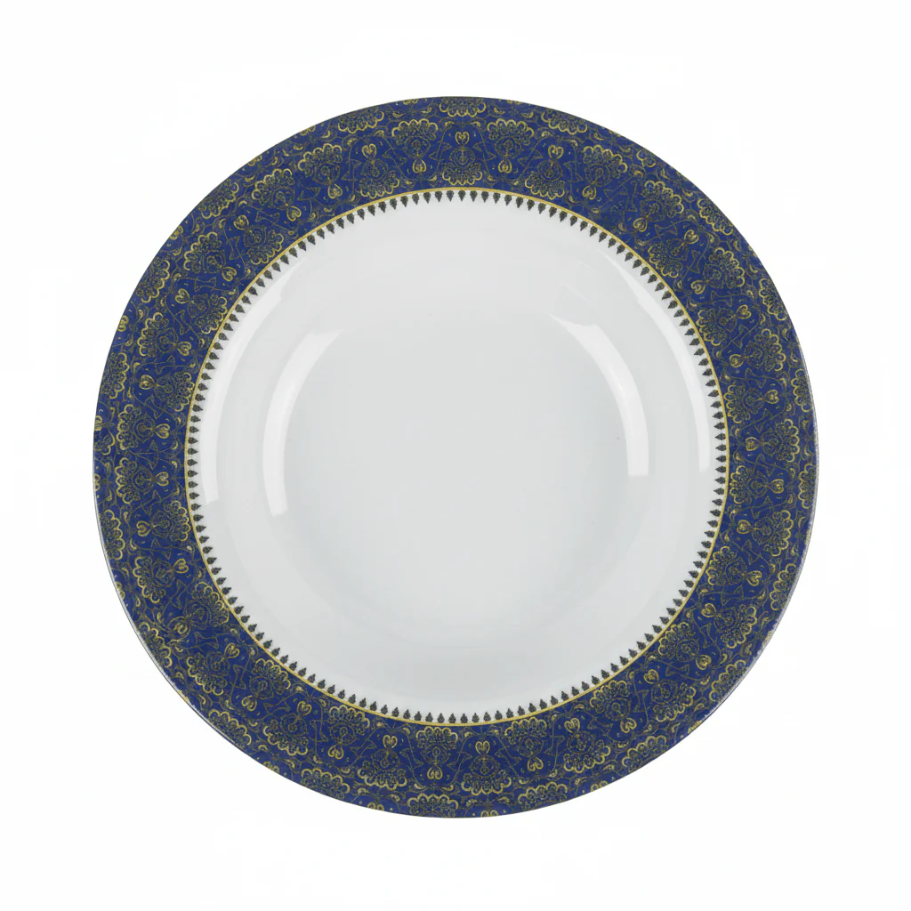 Royalford 20-Piece Melamine Ware Dinner Set – RF7437 | Blue Mandala Design - Image 3