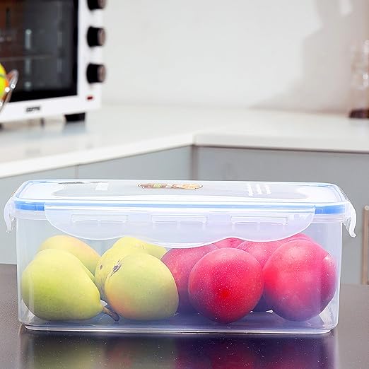 Royalford 2600ml Food Container |Transparent Meal Prep Container | BPA Free, Reusable, Airtight Food Storage Tray with Snap Locking Lid | Microwavable, Freezer & Dishwasher Safe| Bento Lunch Box