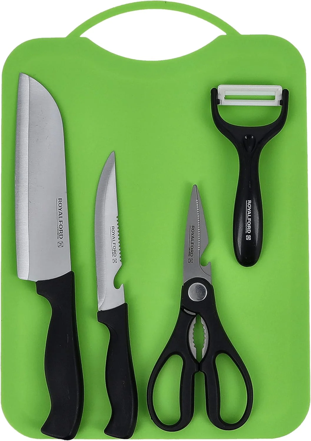 RoyalFord 5-Piece Kitchen Gadget Set - Stainless Steel & PP - RF10677 - Multicolor