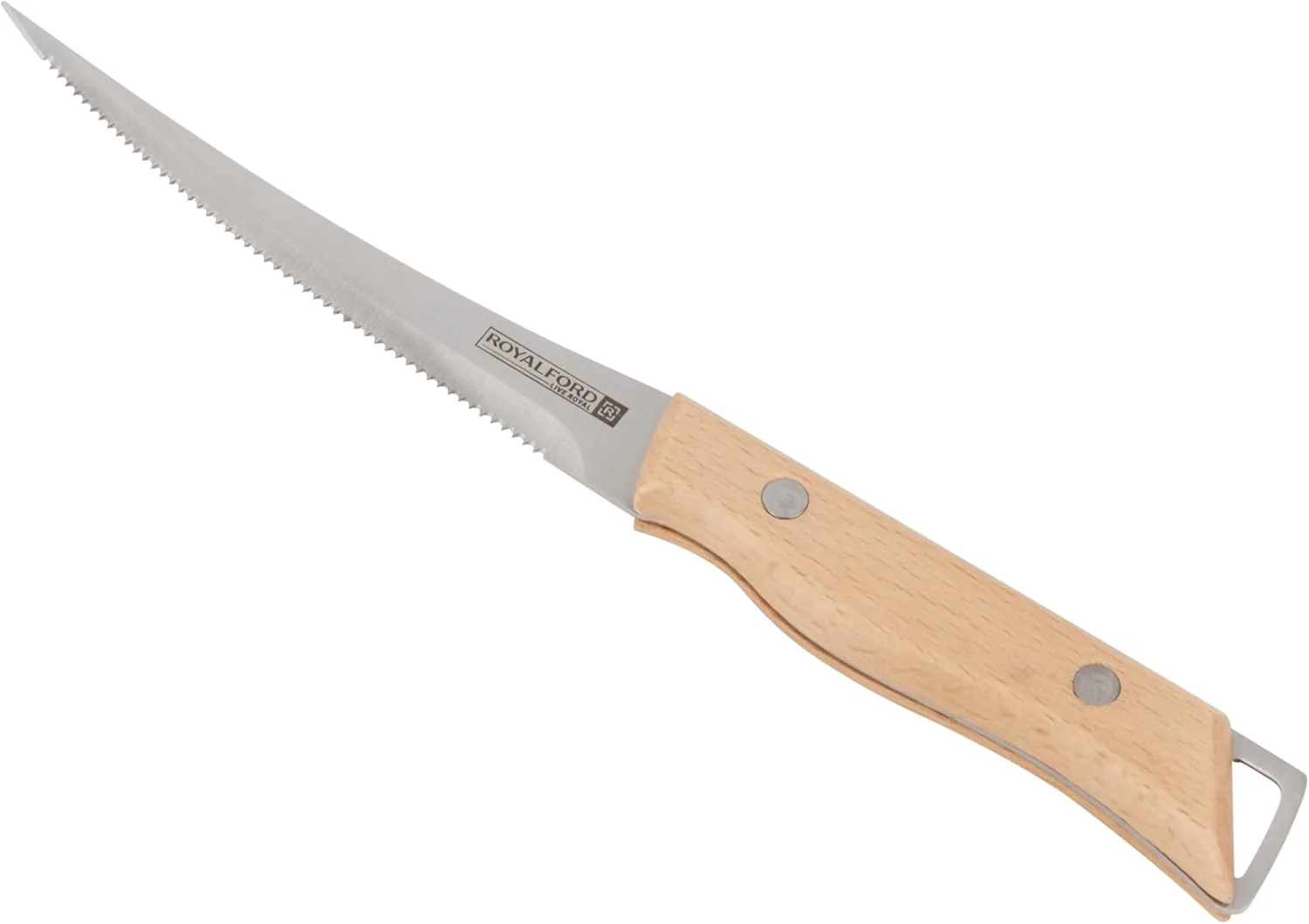 Royalford 5" Stainless Steel Fruit Knife with Wooden Handle – Dishwasher Safe (RF12096)