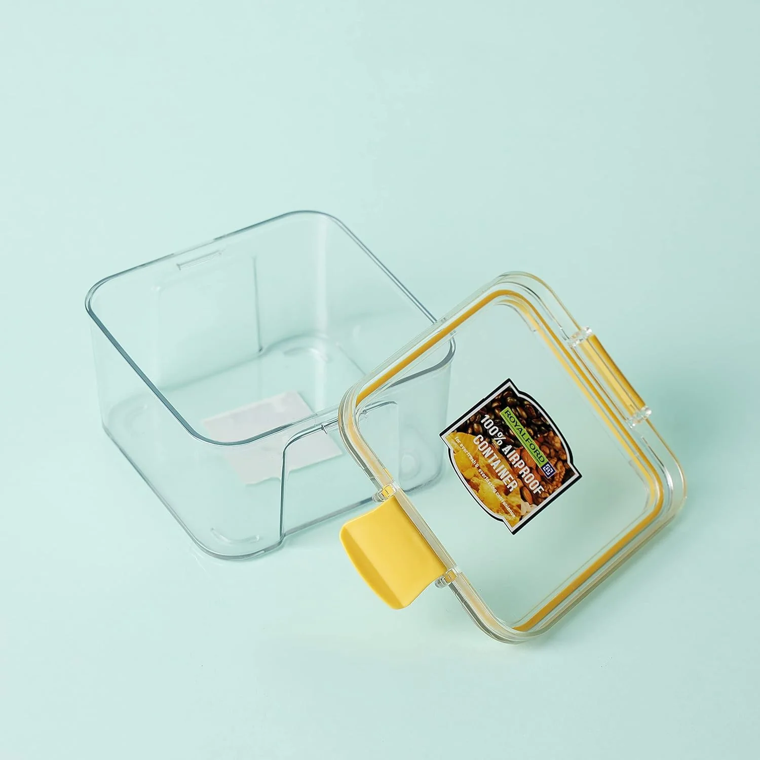 ROYALFORD Air-Tight Rectangular Food Container 460ml, 11.4cm*10.3cm*6.8cm- RF11257 - Image 3