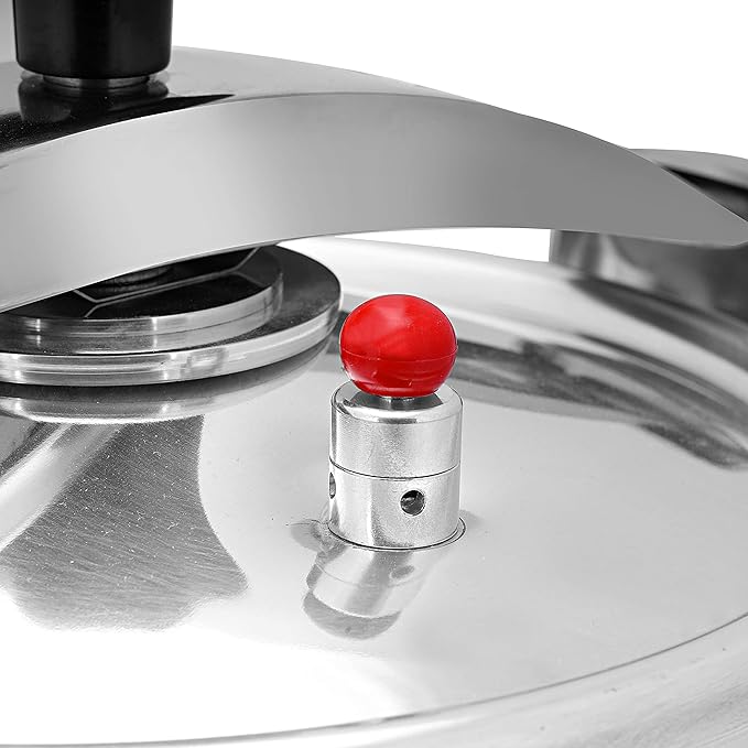 Royalford Aluminium Pressure Cooker – Lightweight & Durable Home Kitchen Pressure Cooker with Lid, Multi-Safety Device with Cool Touch Handles and Safety Valves – for Gas and Solid Hotplates (15L) - Image 5