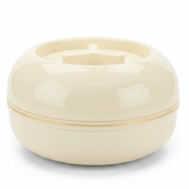 Royalford Cream Zoria Insulated Casserole with Premium Stainless Steel Inner and Durable Outer Body Stylish Serving Solution 5600 ml