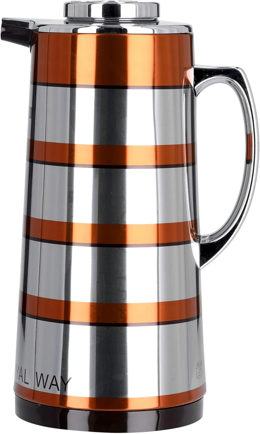 Royalford Double Wall Vaccum Flask 1900ml, Asbestos Free, Pink Glass inner, Strong & Durable Design, 24hr Hot- 36hr Cold- RF9590