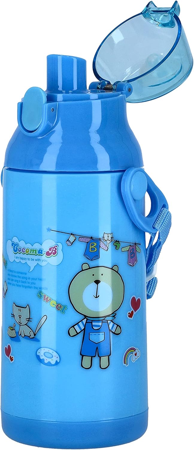 Royalford Plastic Waterbottle 350ml, Durable & Leakproof, Suitable for Hot&Cold Drinks, Eco-Friendly Material, Blue- RF6420 - Image 2