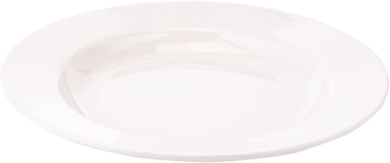 Royalford RF4490 Melamine Round White Pearl Deep Plate-26CM-White - Image 2