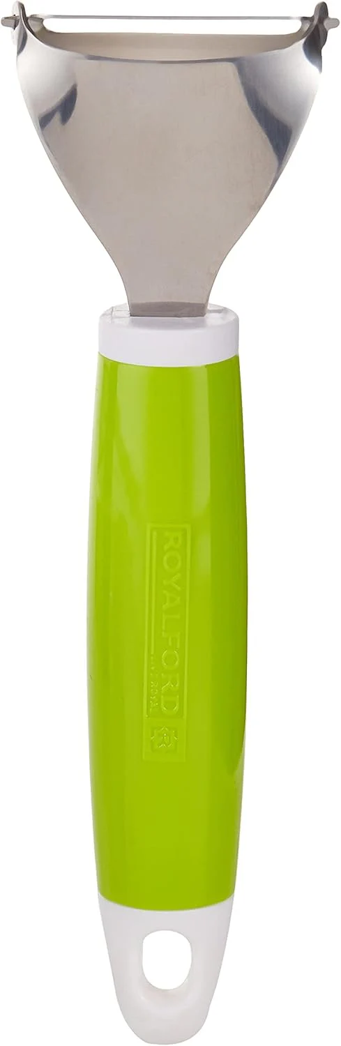 Royalford Stainless Steel Triangle Peeler-19cmX5.5cm-Green&White