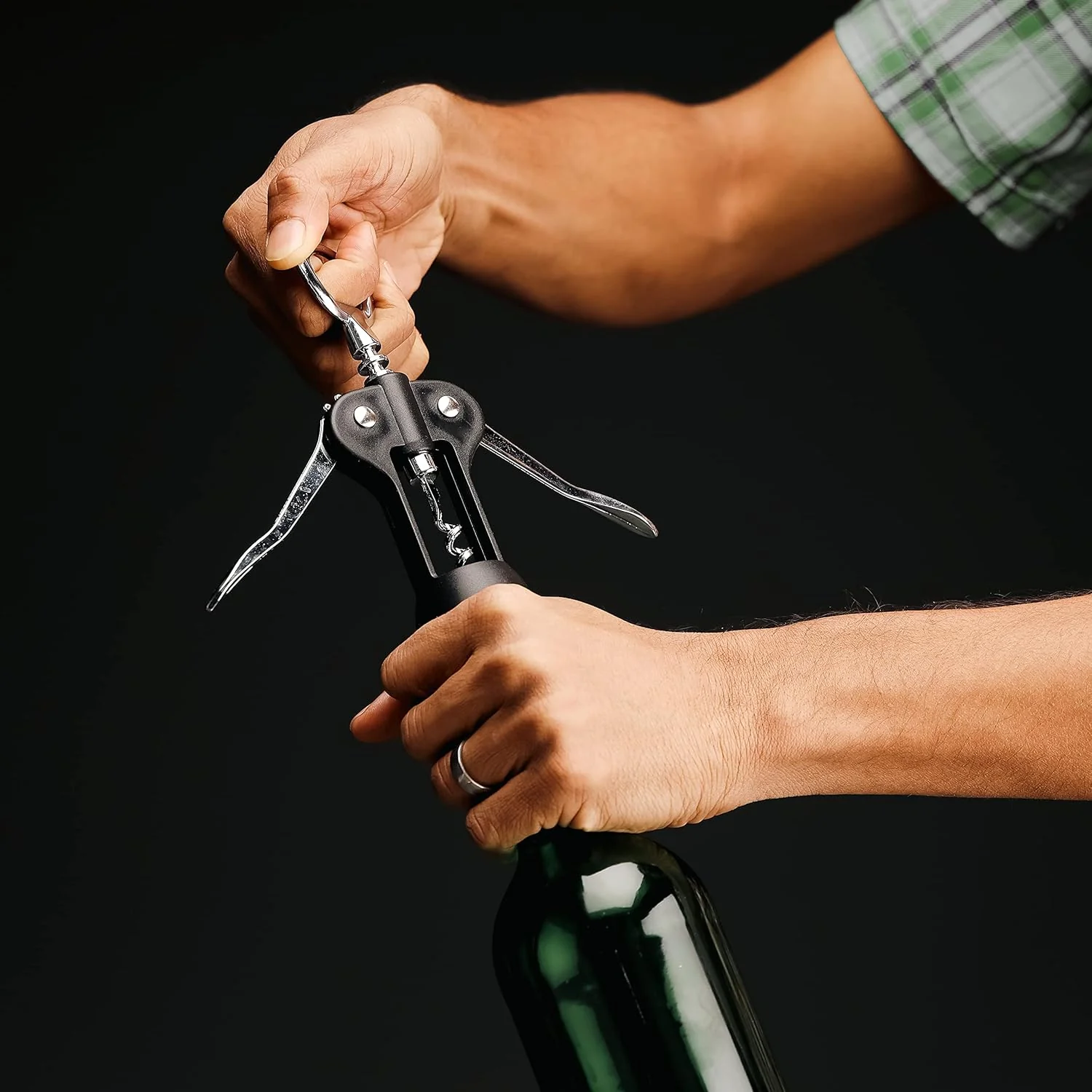 Royalford Wing Corkscrew Wine Bottle Opener – Stainless Steel 17cm (RF10773) - Image 2
