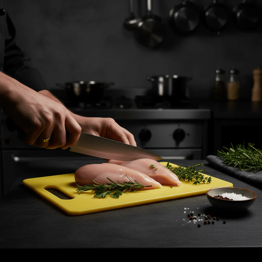 Royalford Professional Yellow Cutting Board | BPA-Free Polymer | 29.5 x 19.5 cm - Image 2