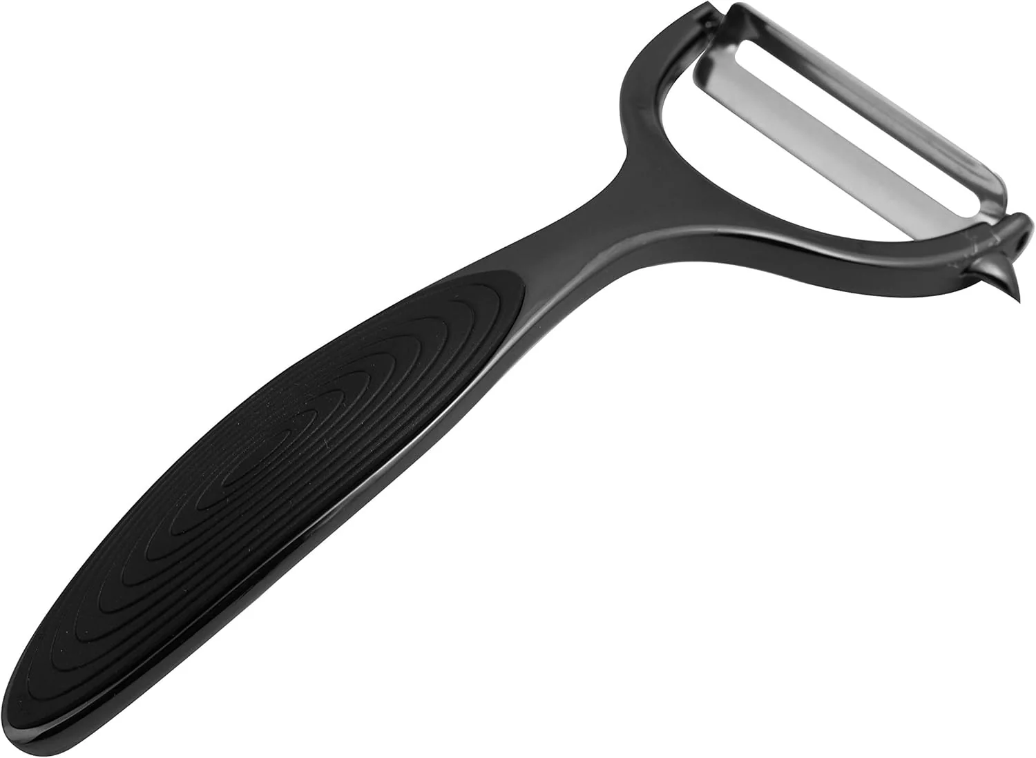 Royalford Zinc Alloyed Triangle Vegetable Peeler-Y-Shaped Swivel Peeler Perfect for Peeling Vegetables & Fruits-Plastic Handle, Vegetable and Fruit Peeler/Slicer for Smooth Peeling-15cmX6cm-Black
