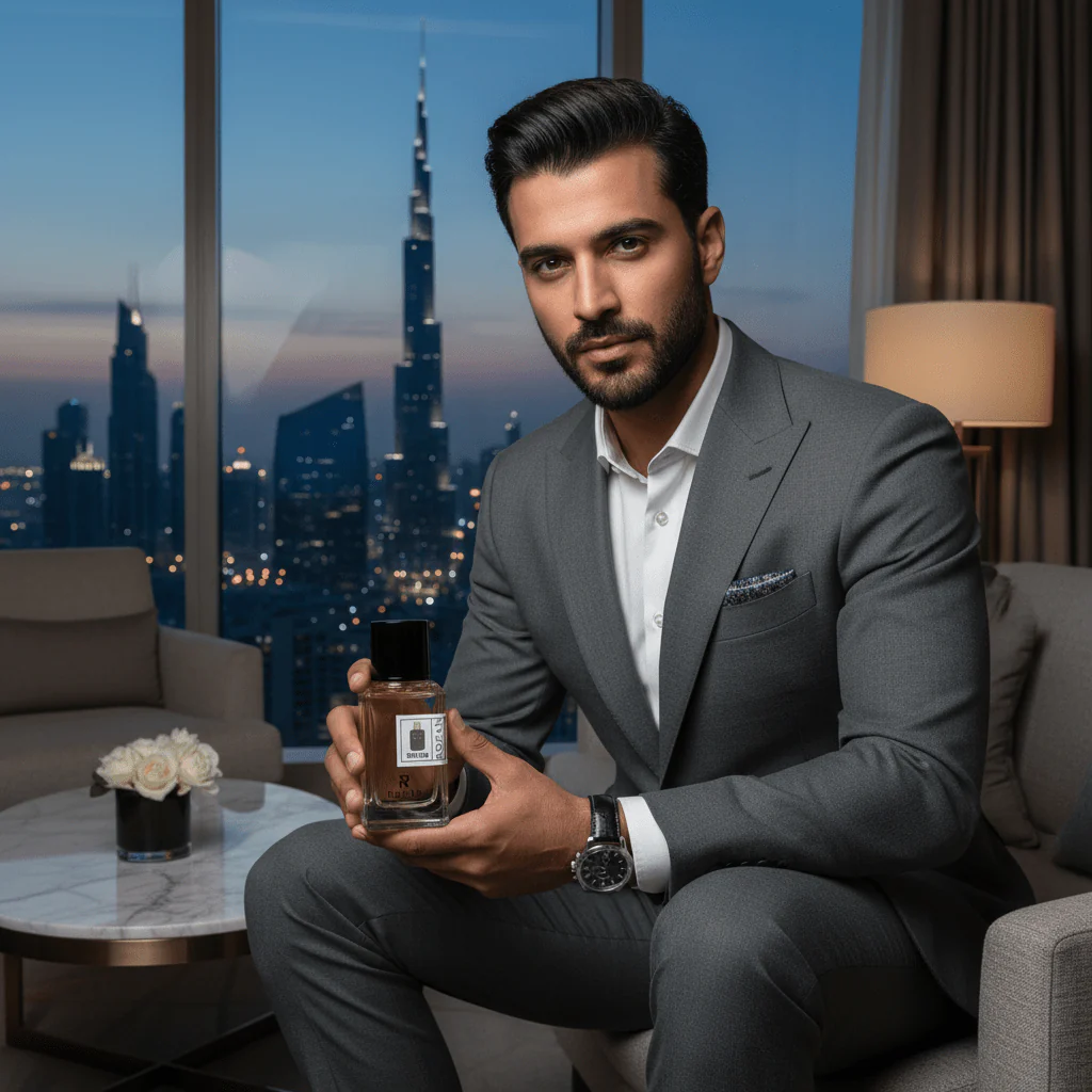 Rozan RM 028 Eau de Parfum for Men 100ml – Woody Aromatic Fragrance with Clary Sage, Saffron, Agarwood Oud & Cedar | Natural Spray | Inspired Version | - Image 4