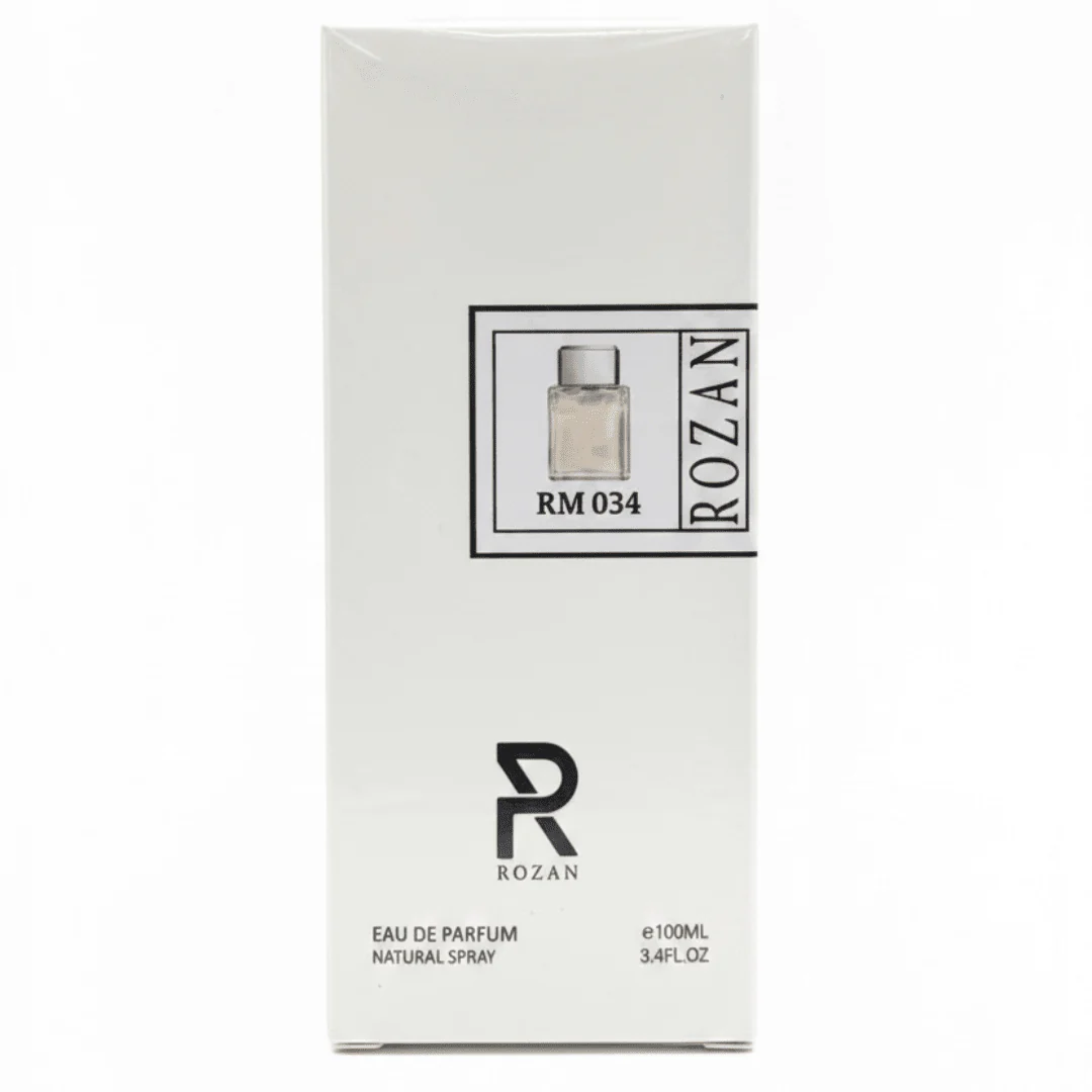 Rozan RM 034 Eau de Parfum for Men – 100ml | Woody Floral Musk Fragrance | Natural Spray | Inspired Version |