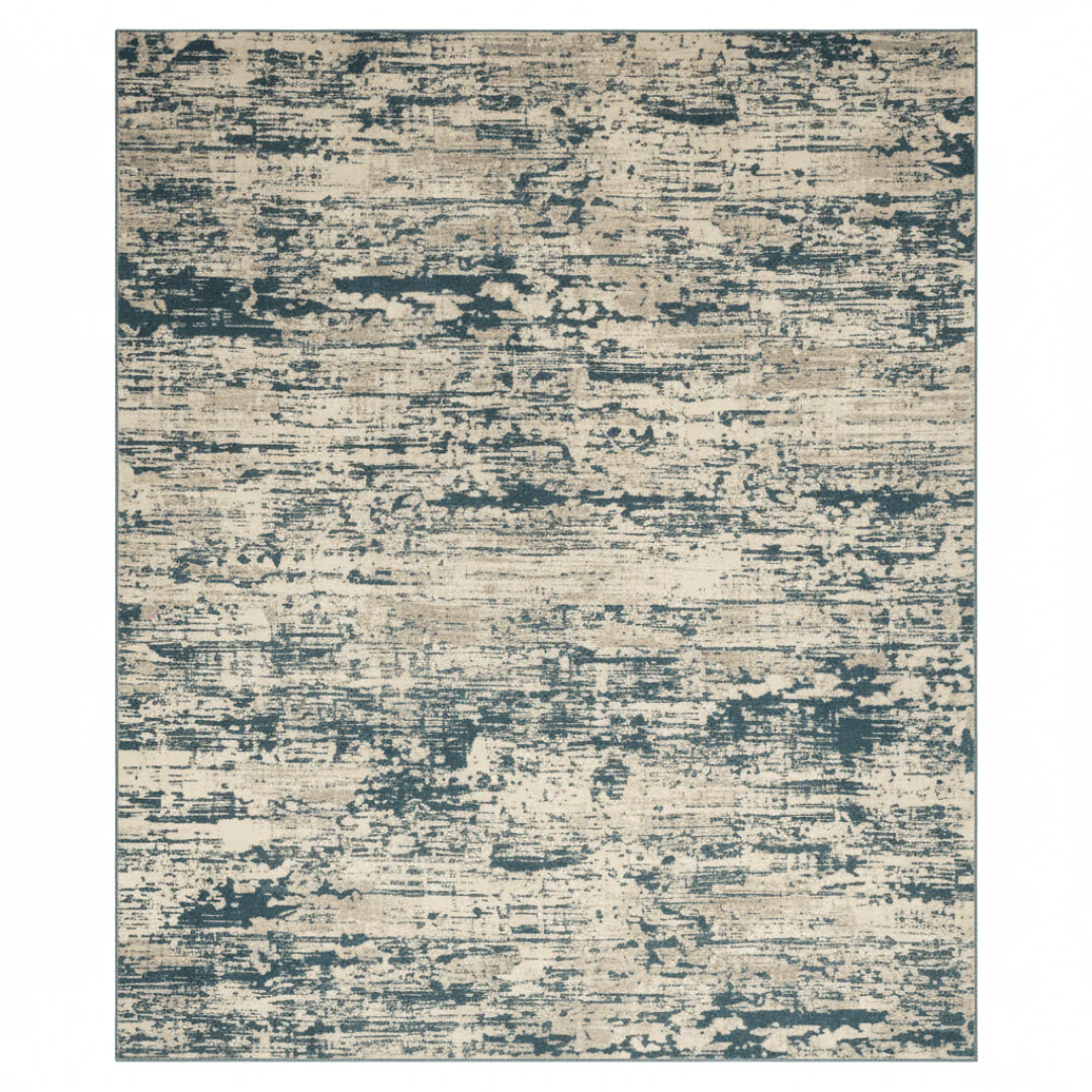 Safari Cream & Blue Polyester Carpet | 250×350 cm |