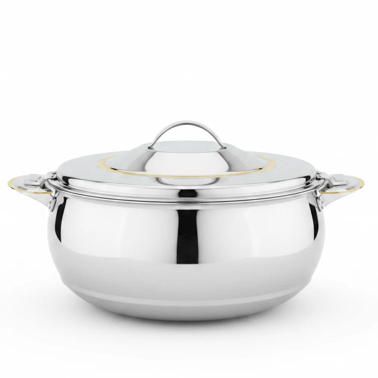 Sanjana Salma Jumbo Size Stainless Steel Hotpot for Bulk Serving and Storage High Capacity 6000 ml