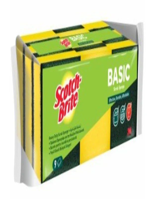 Scotch-Brite Basic Heavy Duty Scrub Sponge, Effective-Durable-Affordable, Pack of 9 - Image 2