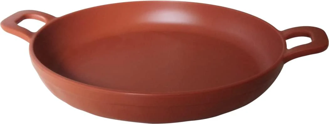 Servewell Melamine Terracotta Horeca Serving Round Dish-19cmX22.8cm-Clay Color