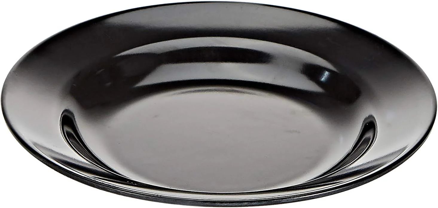 Servewell Melamine Round Rim Soup Serving Plate-23CM-Black