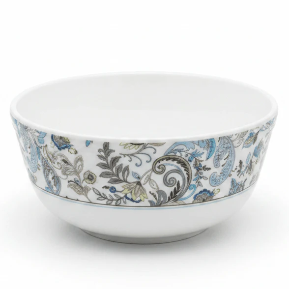 Servewere Elegant White with Floral Design Round Melamine Bowl 11.5 cm Multipurpose Bowl for Serving and Dining
