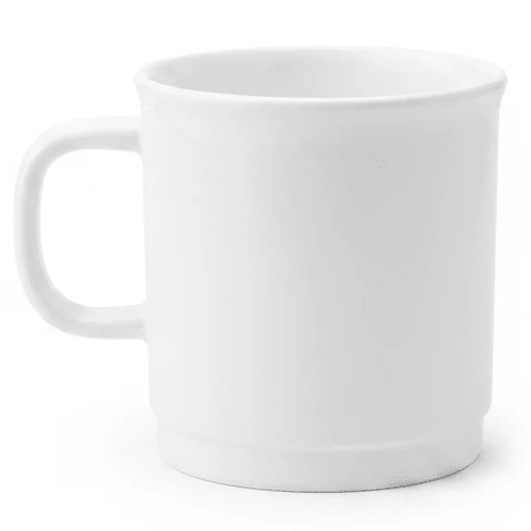 Servewere White Elegant Melamine Mug with Handle 8.5 cm Comfortable Grip Mug for Daily Use