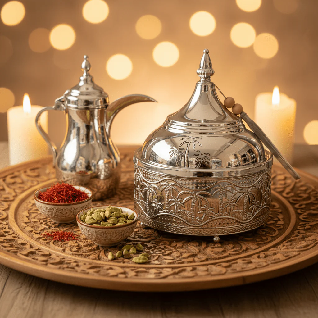 Silver Stainless Steel Tajine with Palm Tree Design — 19cm - Image 3